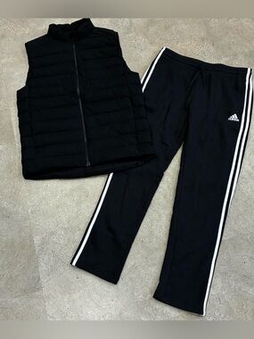 Mens LULULEMON/ADIDAS Down Vest & Sweatpants, sz Medium